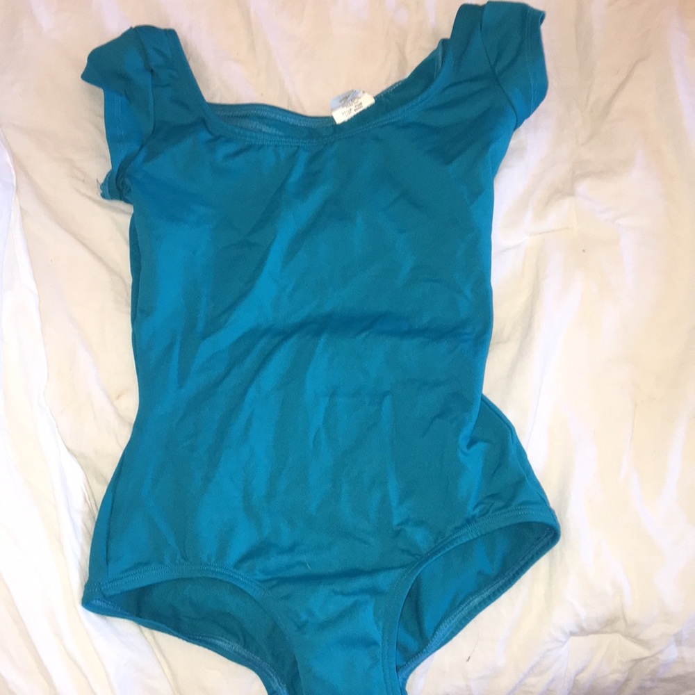 Blue dance leotard